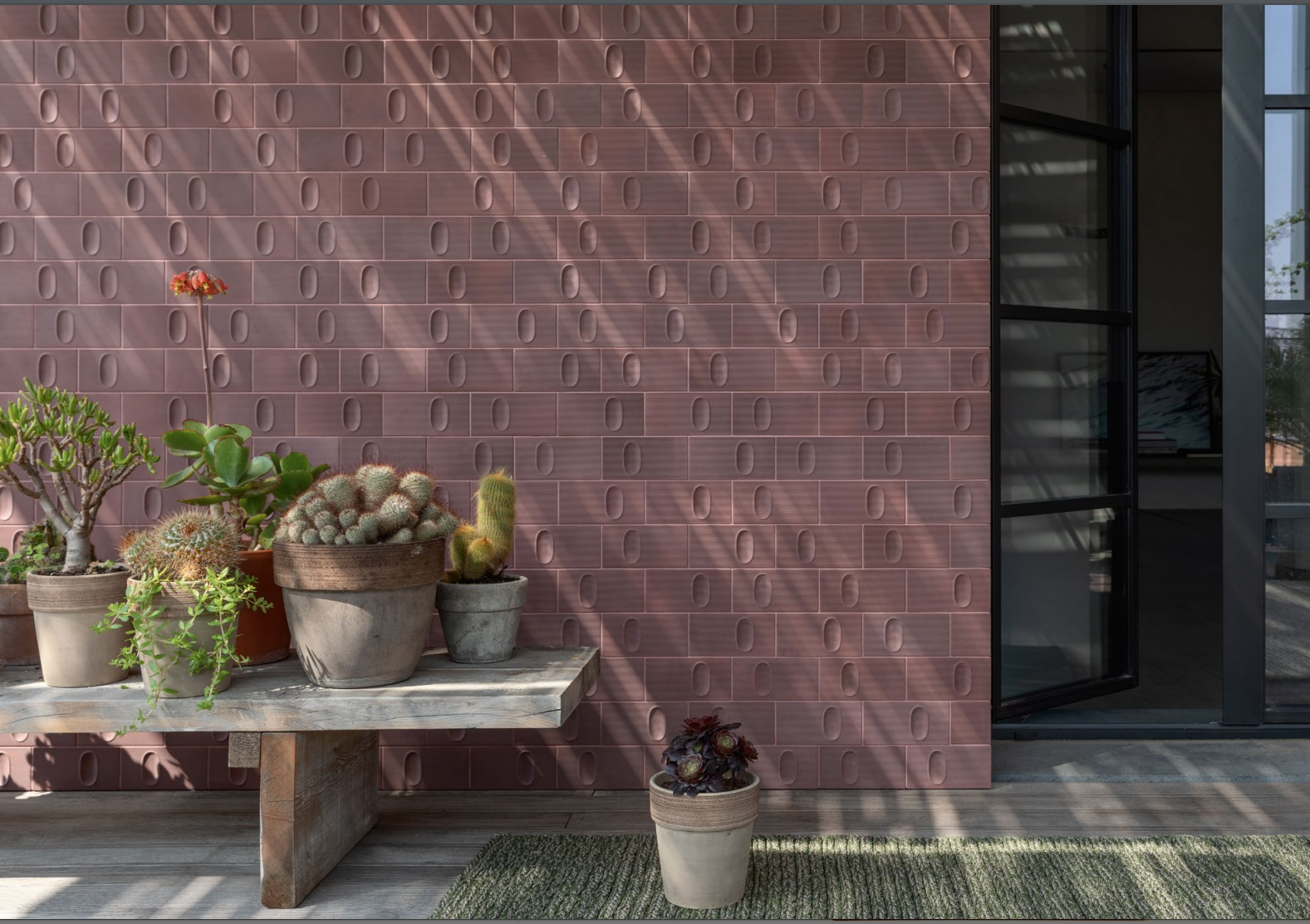 Gypsum concrete tiles at Agape | Milan design week 2022