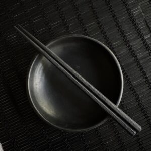 black plate for sushi & tapas