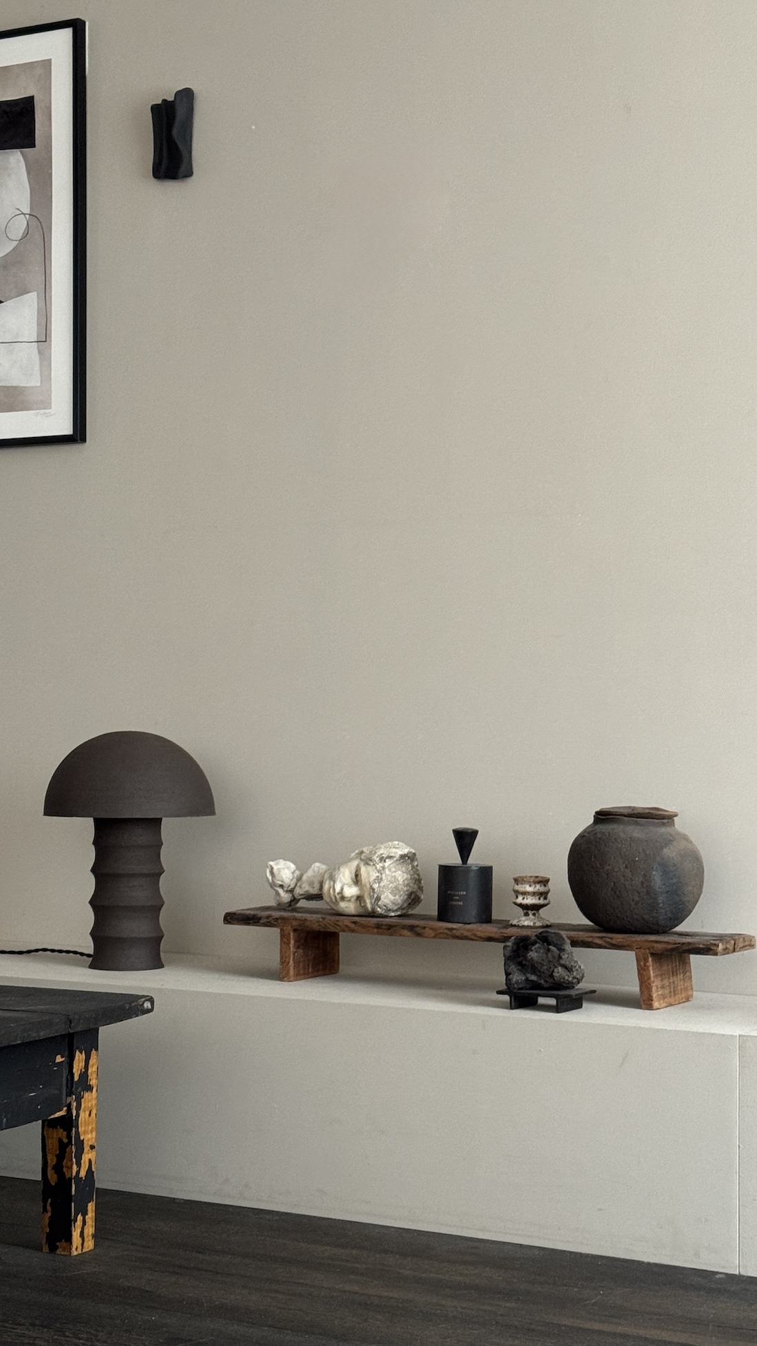 ceramic lamp by Claire Horsten at the home of vosgesparis