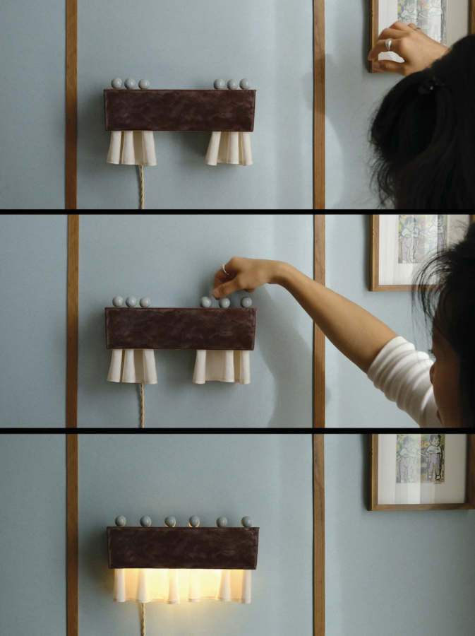 Ceramic Curtain Sconce-by Liyang Zhan